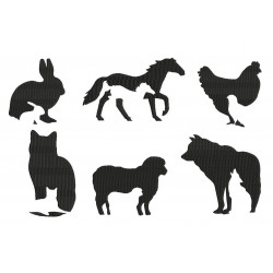 Stickserie - Mama Baby Tier Silhouette